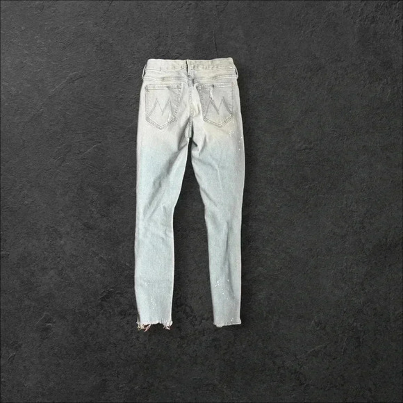 MOTHER The Looker Sacred Slit Ankle Jean in Nice Shot Paint splatter Frayed 24 - Picture 12 of 14